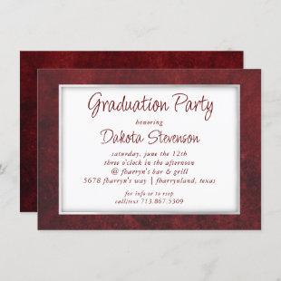 Velvet Grad | Ruby Crimson Red Classic Watercolor Invitation