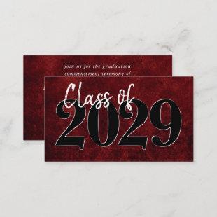 Velvet Grad | Ruby Red Graduation Announcement