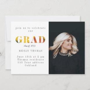 Vibrant Bright Graduation party Invite
