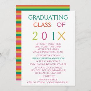 Vibrant Graduate  Invitation