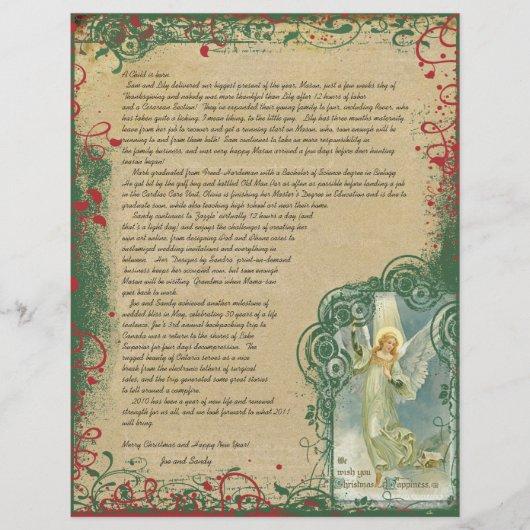 Vintage Angel Christmas Letter