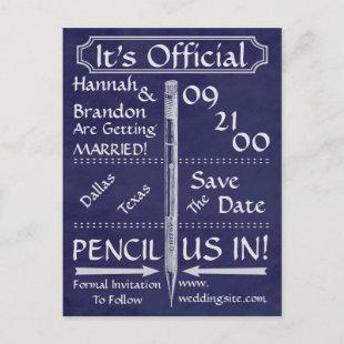 Vintage Chalkboard Style Save The Date / Invite