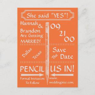 Vintage Chalkboard Style Save The Date / Invite