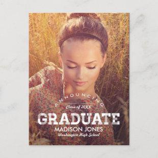 Vintage Grad Graduation Announcement /Invitation
