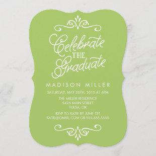 Vintage Lime Green | Graduation Party Invitation