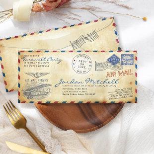 Vintage Mail Military Farewell Party Invitation