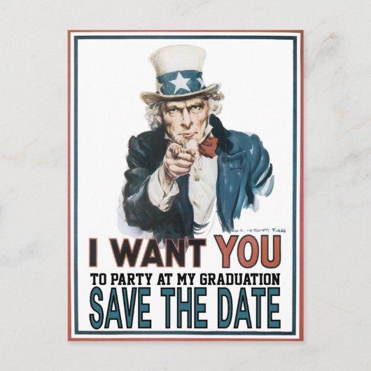 Vintage Uncle Sam Save The Date Announcement