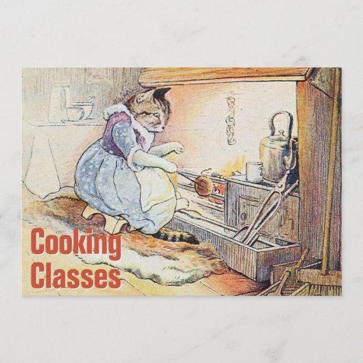Vintage Watercolor Cooking Class Invitation