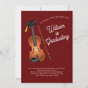 Viola Musician Graduation Party Music Invitation