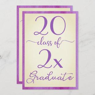 Violet Yellow Class Of 2024 Graduation Invitation