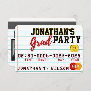 VIP Phone Photo Graduation Party Credit Card