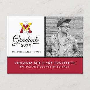 Virginia Military Institute Insignia | Graduation Announcement Postcard