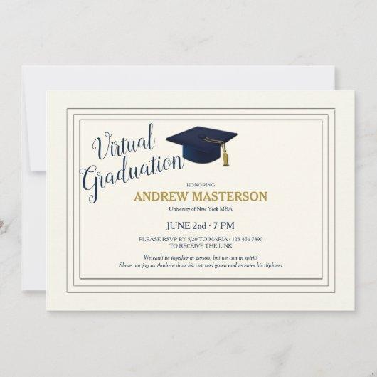 Virtual Graduation Sophisticated Graduate Invite
