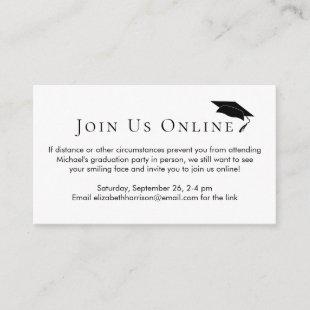 Virtual Online Graduation Party Enclosure Card