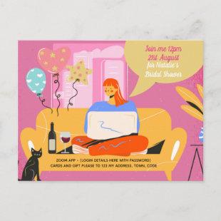 Virtual Party Baby Bridal Shower Birthday Grad. Postcard