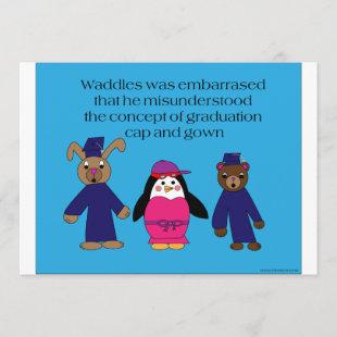 Waddles Graduation Mistake Invitation