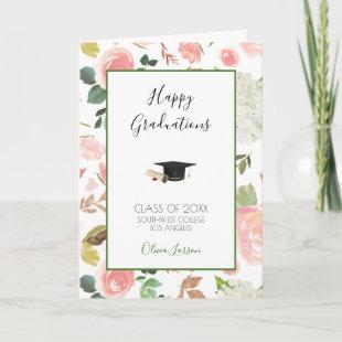Watercolor Flowers - Graduations Holiday Card