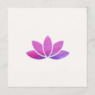 Watercolor Lotus Flower Invitation
