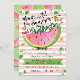 Watermelon Summer Party invitation