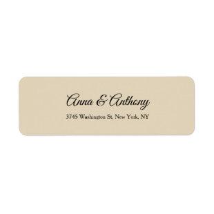 Wedding Beige Professional Creative Elegant Plain Label
