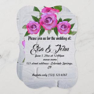 Wedding Blossoms Rose Romantic Destiny's Destiny Invitation