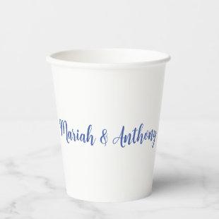 Wedding Elegant Creative Classical Blue White Paper Cups