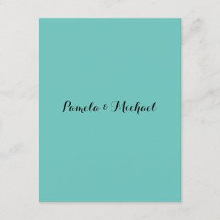 Wedding Elegant Minimalist Classical Blue Enclosure Card
