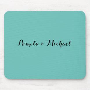 Wedding Elegant Minimalist Classical Blue Mouse Pad