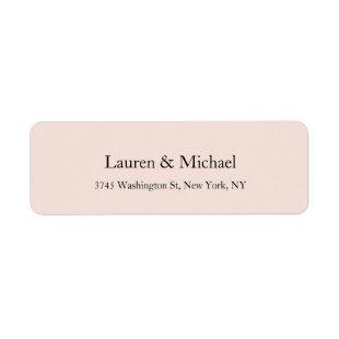 Wedding Elegant Minimalist Classical Pastel Color Label