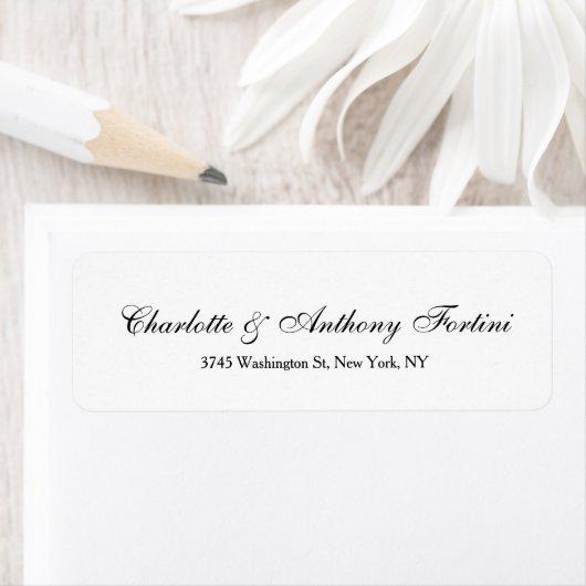 Wedding Name Classical Handwriting Design  Label