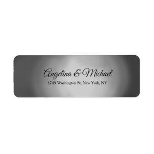 Wedding Professional Classical Elegant Plain Grey Label