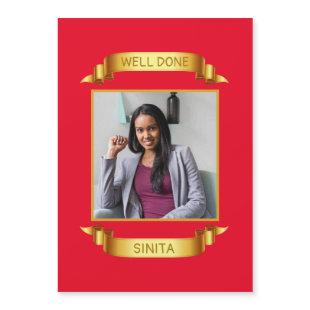 Well Done Gold Scroll, Custom Photo - Personalized