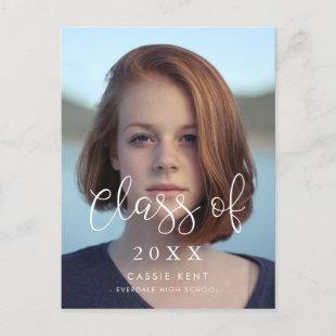 Whimsical font Class of 2024 photo Postcard