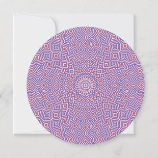 Whirlpool Mosaic Round Invitation in Purple