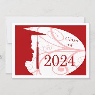 White and Red Man Silhouette 2024 Card