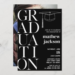 White Any Color Background '24 Graduation Party Invitation