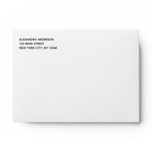 White Black Simple Minimalist Colored Envelope
