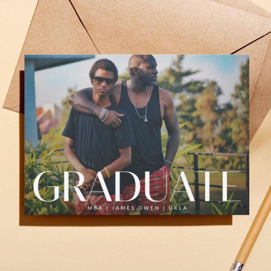 White Graduate | Modern Grad Photo 2024 Announcement
