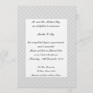 White Quilted Leather Bordered Graduation Cards