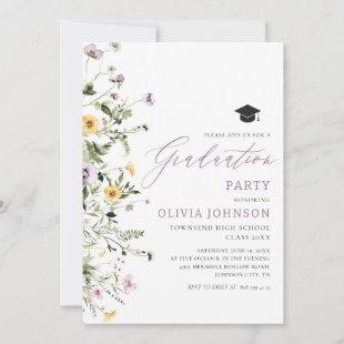 Wildflower Graduation Invitation Announcement