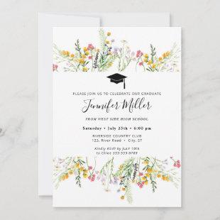 Wildflower Graduation Party Photo  Holiday Card