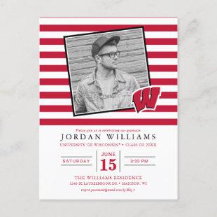 Wisconsin Badgers Stripe Graduation Announcement