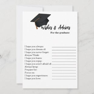 Wishes and advices for  the graduation game invitation