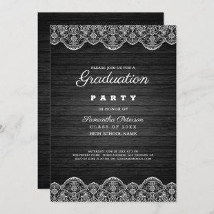 Wood And Lace Invitation