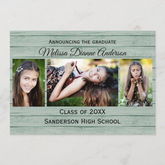 Wood Boards Background - Graduation Party Invitation