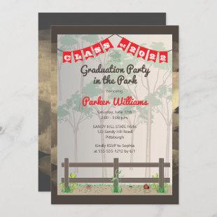 Woodsy Graduation Party in the Park Invitation