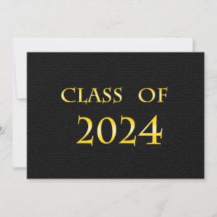 Yellow and Black Class of 2024 Card