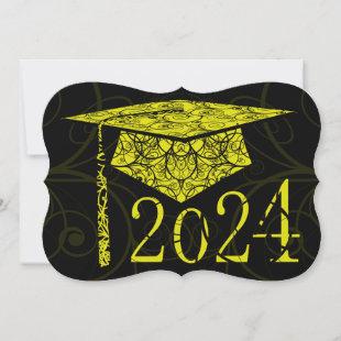 Yellow and Black Floral Cap 2024 Card