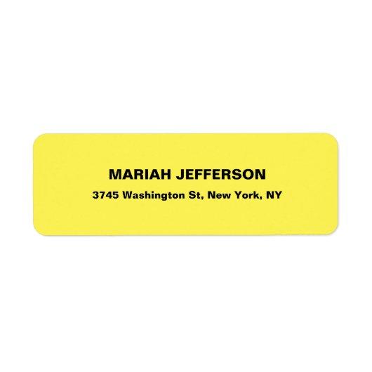 Yellow Bold Elegant Minimal Modern Professional Label