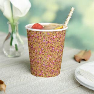 Yellow Paisley Paper Cup